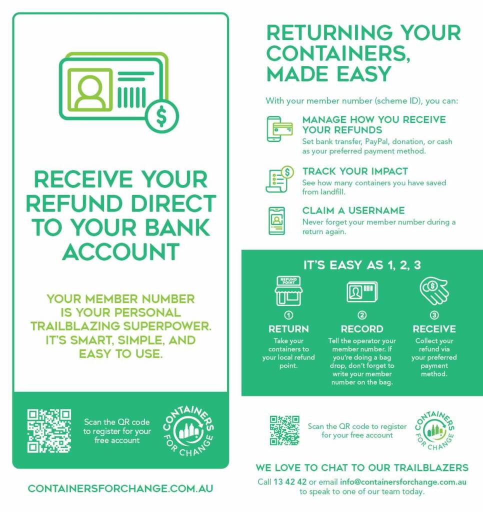Flyer, About Member Number (Pack 100) | Containers for Change