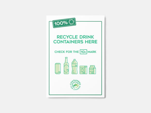 Poster, Recycle Drinks Containers Here