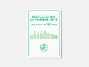 updated recycle containers here poster