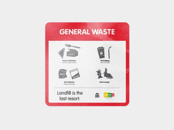 Bin Lid Sticker, General Waste